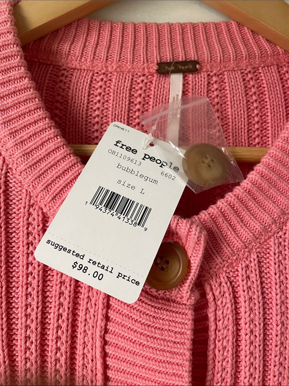 Free People Ribbed Button Cardigan - Picture 3 of 5